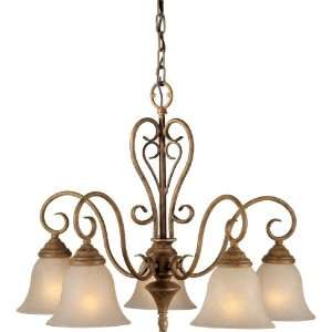 Forte Lighting 2391 05 17 Chestnut Traditional / Classic 24Wx19.75H 5 
