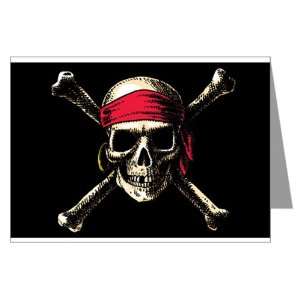  Greeting Cards (20 Pack) Pirate Skull Crossbones 