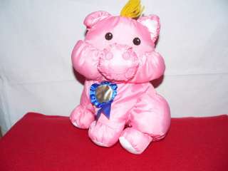   Price Pink Puffalump Pig First Place Blue Ribbon 8096 EUC  