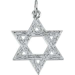 Elegant and Stylish 25.25X22.75 MM Star of David Pendant in Sterling 