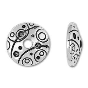  TierraCast Antique Silver Plated 14mm Bead Caps (6)
