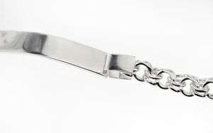 925 Silver Garibaldi Chain Mens Bracelet 22.0 cm L  