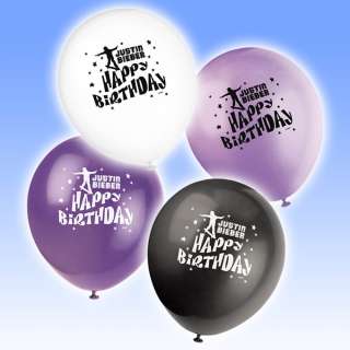 Justin Bieber Birthday 12 Printed Latex Balloons  