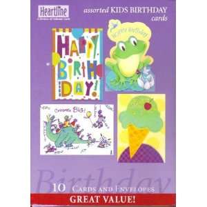  10 Assorted Kids Birthday Cards Pack Toys & Games