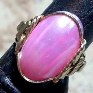   Osmena Pearl Cabochon Wire Ring in 14k Gold Filled Size 6.5  