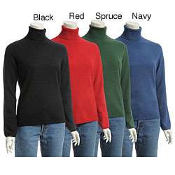 Lusso Womens Cashmere Pullover Turtleneck Sweater  