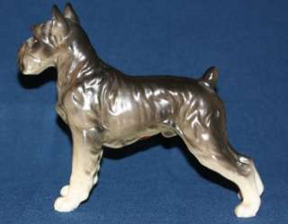 Vintage STUNNING Schnauzer Dog Figurine Lefton MINT Old  