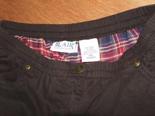 Womens Blair Flannel Lined elastic waist pants/jeans size M  