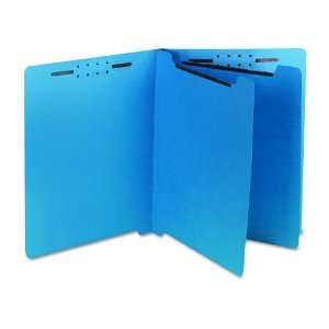   Folders, Letter, 6 Section, Blue, 25/Box