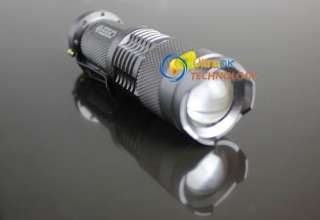 Adjustable Beam 200lm CREE Q5 LED Flashlight Torch Mini  