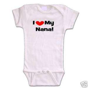 love heart my nana baby onsie t shirt clothes top  