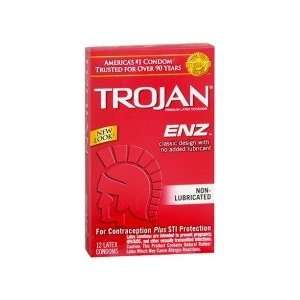  Trojan ENZ Condoms, Premium Latex, Non Lubricated, 3 ct 