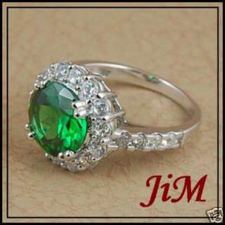 material 10k white gold size 8 stone 1 08 ct green emerald 6 x6 