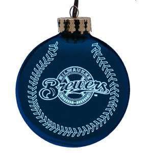 Milwaukee Brewers 4 Laser Etched Ornament Sports 