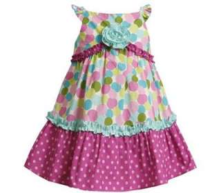 Bonnie Jean Girl Circle Print Polka Dot Summer Dress 3T  