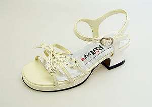 Ivory Rhinestone Girl Pageant Wedding Party Dress Shoes  