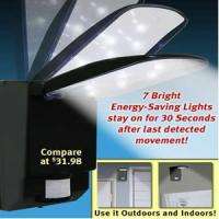 Motion Sensor Entry Light w 7 Bright LED Indoor/Outdoor  