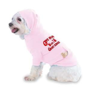 Give Blood Tease a Giant Schnauzer Hooded (Hoody) T Shirt with pocket 