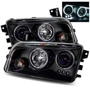  05 08 Dodge Charger LED CCFL Halo Projector Headlights 