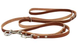 Adjustable European Leather Dog Leash Brown 46 73  