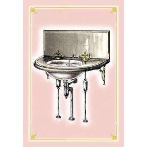  Vintage Art Peach Sink   10993 9