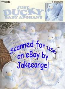 Crochet Pattern Just Ducky Baby Afghans Duck Toy New  