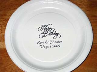 75 Personalized Dinner Plates & 75 Luncheon Napkins   For Any 