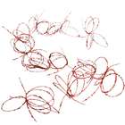 CC Home Furnishings Pack of 6 Red Loop Glitter Christmas Garlands