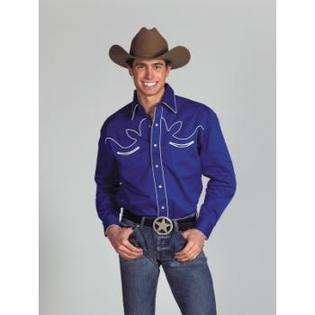Bulk Savings 371590 Retro Western Shirt   Royal Blue   3Xl at  