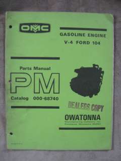 OMC V 4 Ford engine Skid Loader parts Manual  
