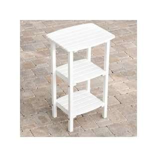 Great American Woodies Lifestyle Poly Resin Side Table with 3 Shelves 