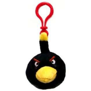 Angry Birds 3 Black Bird Mini Plush Clip On 