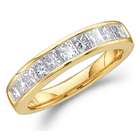   Princess Diamond Wedding Ring 14k Yellow Gold Anniversary Band (1 CT