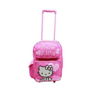   Sanrio Hello Kitty Pink Heart Large Rolling Backpack 