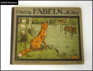 1920s ANTIQUE GERMAN CHILD FAIRYTALES BOOK w/HARDCOVERS  