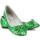   By Ellie Shoes Mila Green Glitter Adult Ballet Flats / Green   Size 7