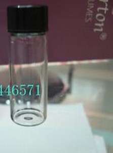 10) 5ml glass Sample Vials with Screw Black Cap  