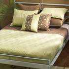 Rizzy Home Studio Quilted Reversible Cap Bedding Set in Green / Brown 