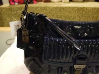   F18671 Poppy Cobalt Blue Patent Leather Groovy Handbag Purse  