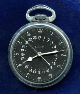 HAMILTON 22J 4992B 24 Hr Military WWII Pocket Watch  