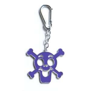 Purple Skull and Crossbones Bag Clip Charm, Key Chain/Ring   .99 CENTS 