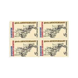  Combat Marine, 1966 Set of 4 X 5 Cent Us Postage Stamps 