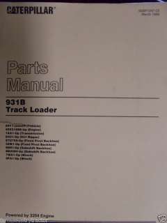 Caterpillar 931B Track Loader Parts Manual  