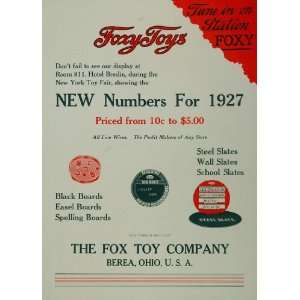 1926 Foxy Toy Ad Educational Problem Builder Blackboard   Original 
