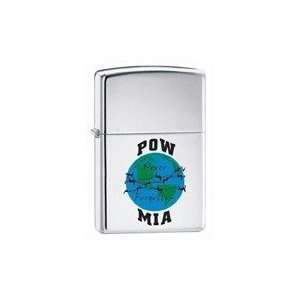  Zippo Lighter   POW/MIA Hi Polish Chrome Sports 