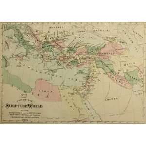  Hardesty map of the Scripture World (1883) Office 