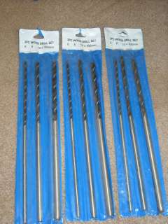 Lot of 3 packs Wood Drill Set Hand Tools New  