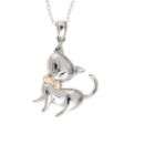 Jewelry For Trees 14K Gold and Sterling Silver Kitten Pendant