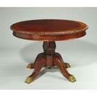 AA Importing 44 Round Dining Table in Red/Mahogany