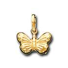 IceNGold 14K Yellow Gold Small Butterfly Charm Pendant